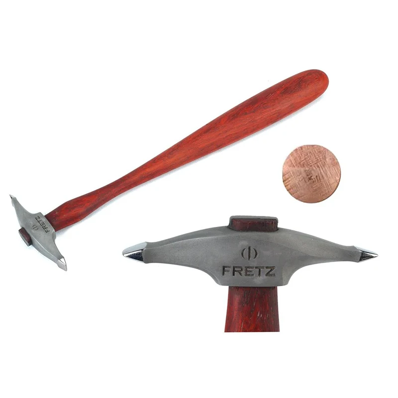 Fretz HMR-413 PrecisionSmith Petite Sharp Texturing Hammer 0.9oz Dual Micro Sharp Faces for Metal Jewelry Detail Texturing