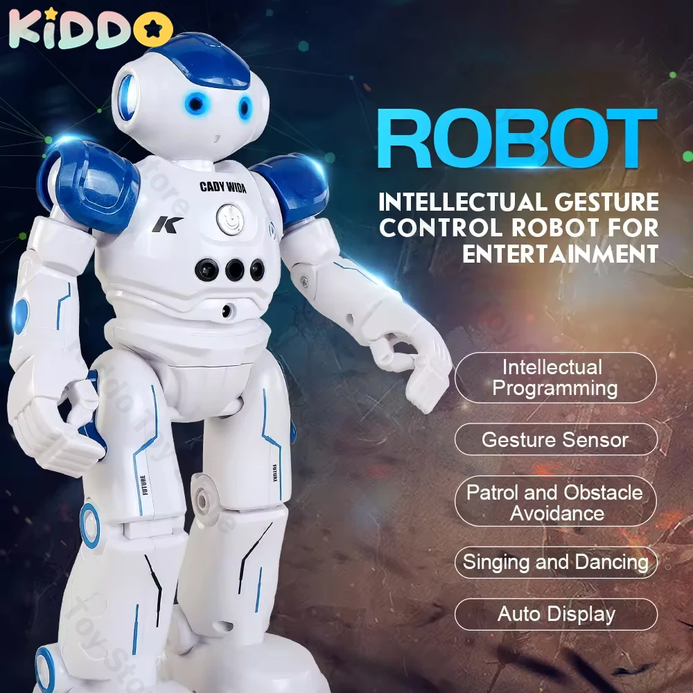 

Robot Rc Samrt Intelligent 2.4G Infrared Sensor Wireless Dance Music Robo Remote Control Programming Robot Toys for Girls Boys