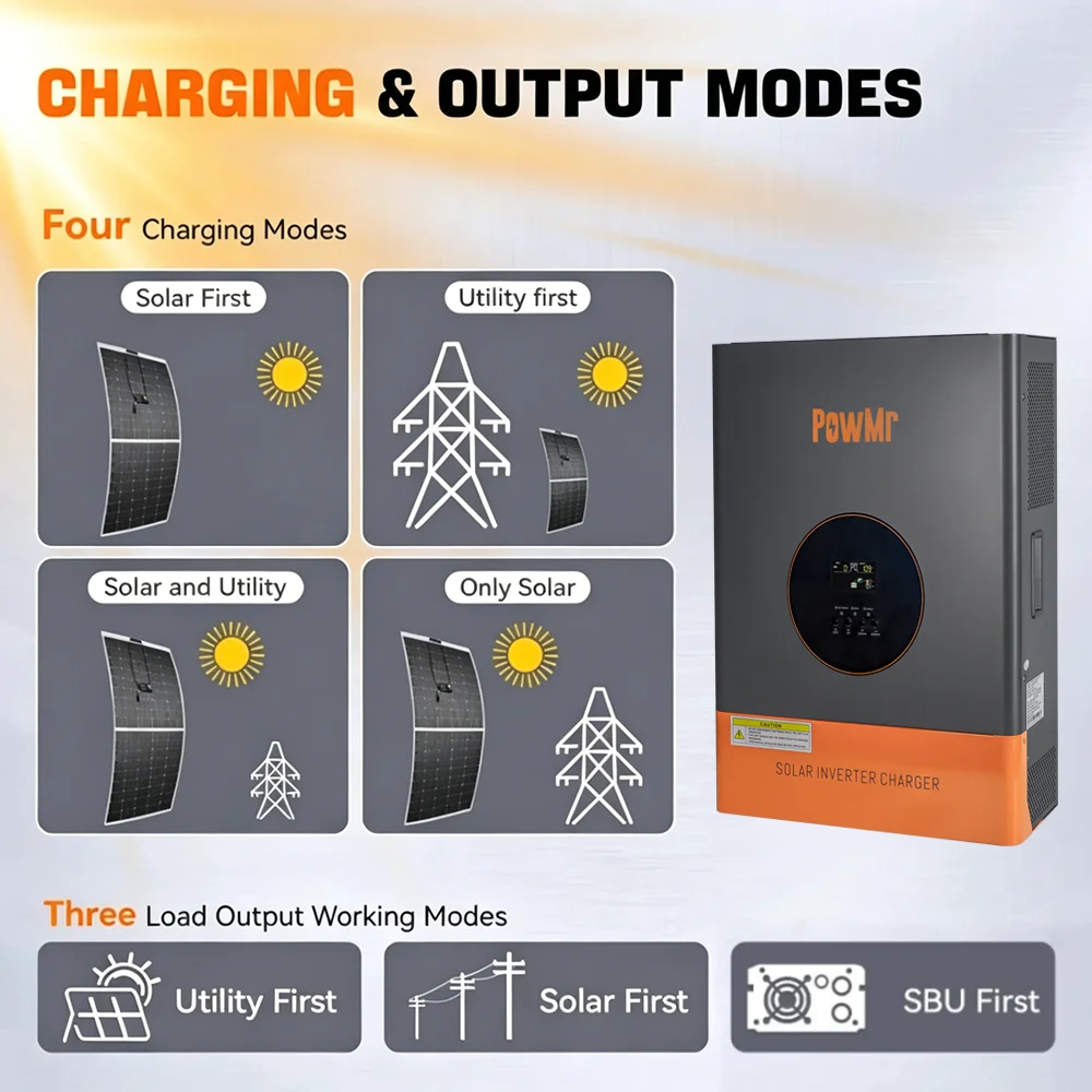 PowMr 48V Low Frequency Solar - Split Phase Inverter 10Kw 110V 220V ulasan dan harga