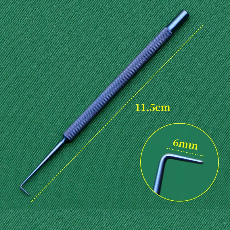 Microscope ophthalmology strabismus hook eye without hole round head medical strabismus hook 6cm