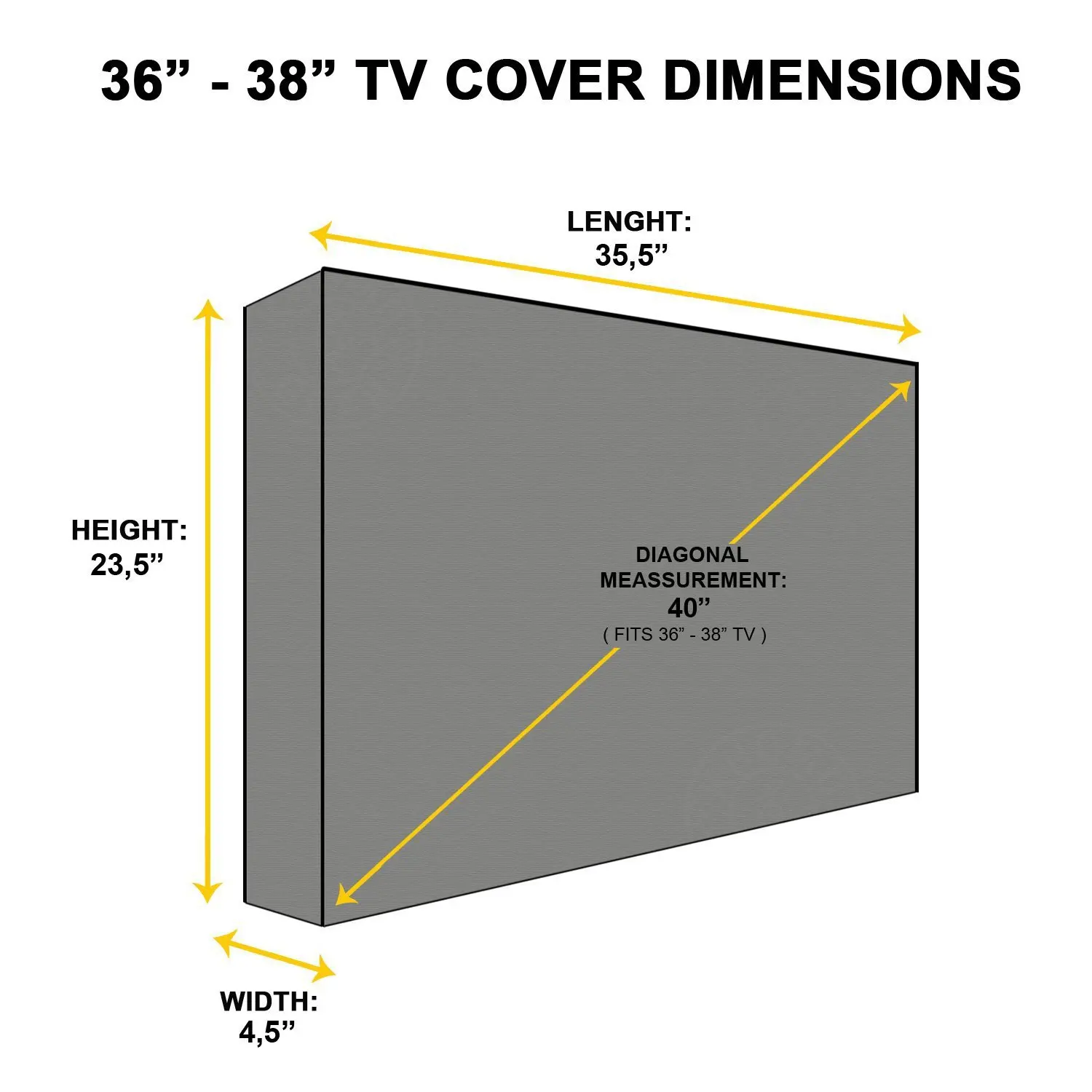Outdoor-TV-Abdeckung, 32 Zoll, 36 Zoll, 43 Zoll, 50 Zoll, 55 Zoll, 60 Zoll, 65 Zoll, 75 Zoll, 85 Zoll TV-Bildschirm, wetterfeste Allzweck-Staubschutzhülle für LCD-Fernseher – Detail 3