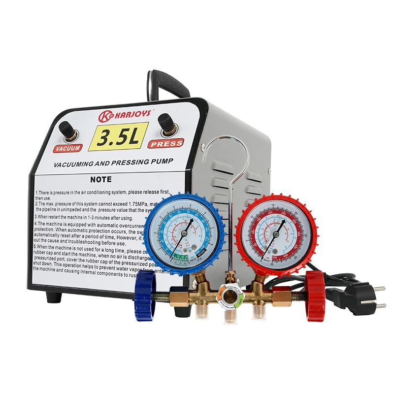 Bomba de vacío de refrigerante para sistema de refrigeración y aire acondicionado, bomba de vacío de CA, bomba de vacío y prensado de 3,5 l para CA