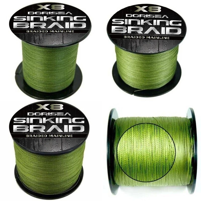 DORISEA X8 + 1 brins tresse coulante 100% PE tressé ligne de pêche Multifilamnet fil de pêche pêche à la carpe 100m 300m 500m 1000m