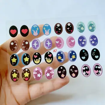 17公分DIY Labu扁平眼貼 16對 10*14毫米改良臉部化妝貼紙 V1v2 娃娃愛好者的精美禮物 8 最佳銷售 勞力士貼紙 - №2