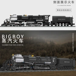 59005 1608Pcs Creative Expert Ideas Bigboy Lecomotive Steam Train Moc Railway Express Bricks Modular Model Building Blocks Toys
