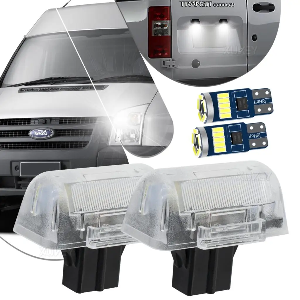 4Pc Free Side Parking Light Bulbs & LED License Number Plate Light For Ford Transit MK6 MK7 1985-2013 Connect 02-13 OEM#4388111