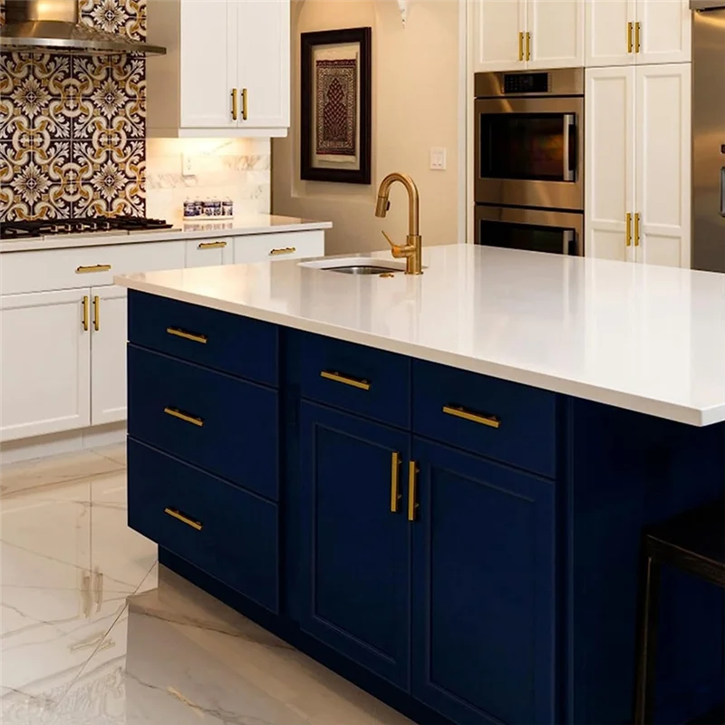 SHGO-30Piece puxadores de armário dourados de latão puxadores de gaveta quadrada puxadores de cômoda dourada para armários e gavetas, 5 tamanhos