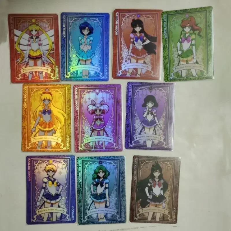 10Pcs/set Sailor Moon Kaiou Michiru Tsukino Usagi Self Made Japanese Version Anime Game Character Classic Series Collection Card