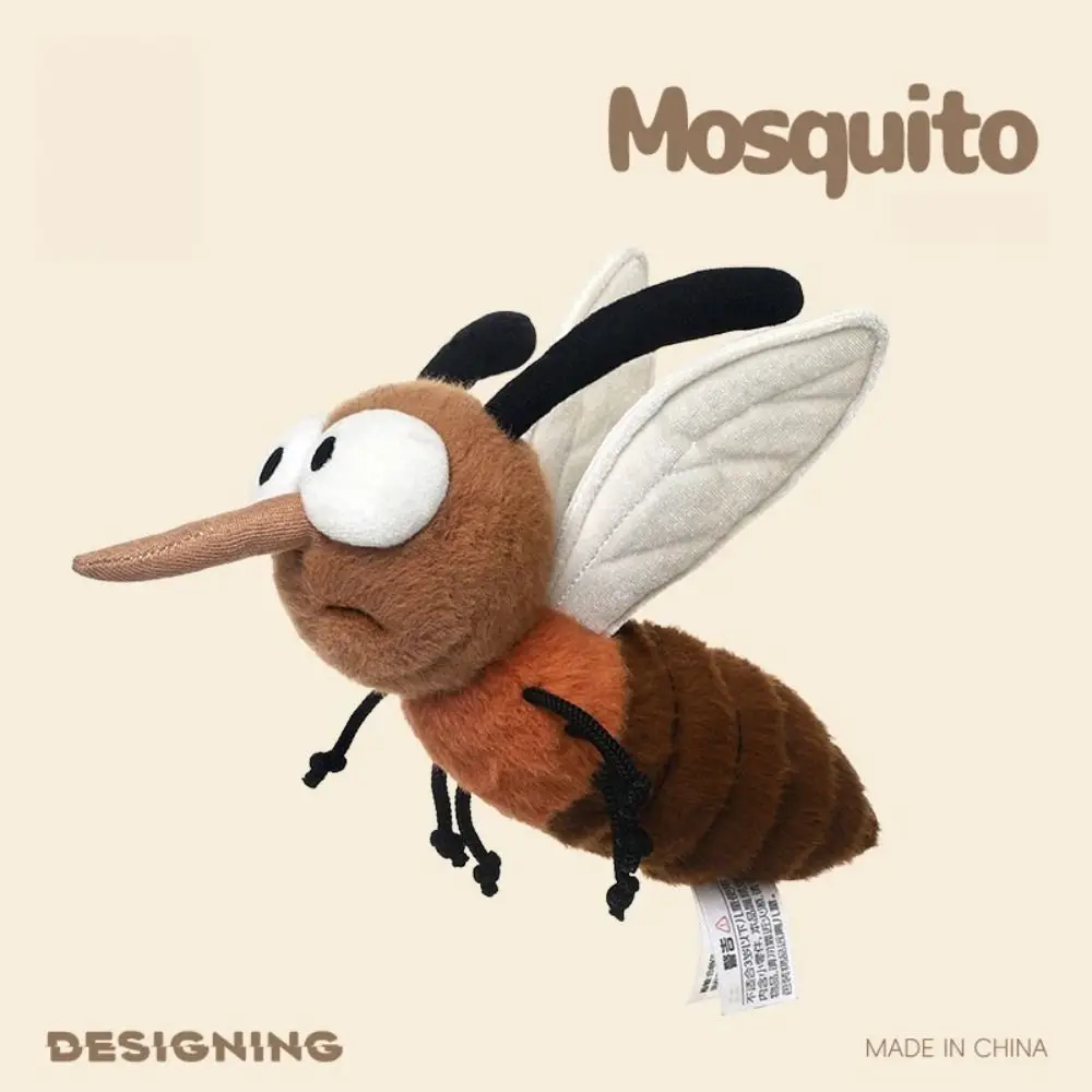 Lovely Stuffed Animal Mosquito Plushie Home Decoration Soft Pillow Mosquito Insect Funny Insect 25CM Stuffed Mosquito