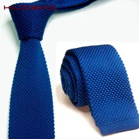 Knitted Ties For Men Slim Fashion Neckties Plain Black Red Knit Tie Men Women Wedding Daily Casual Neck Knitted Cravatas HUISHI 3