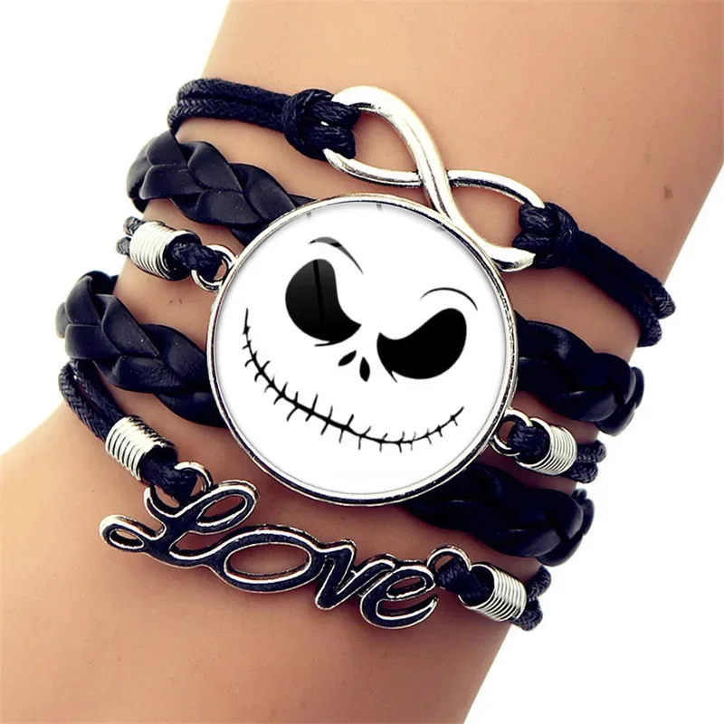 The Nightmare Before Christmas bracciali Anime Figure Jack Skellington Sally accessori per gioielli braccialetto di halloween regalo Cosplay