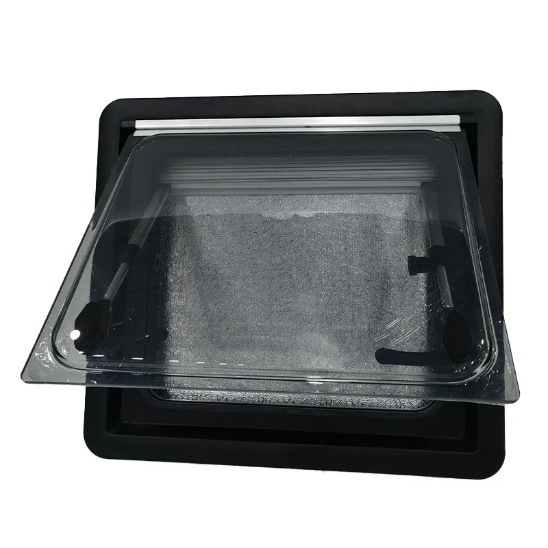 Caravan Windows Factory 500x450mm ASA Frame Double Glazed Acrylic RV Side Window with Blackouts for Camper Van Motorhome