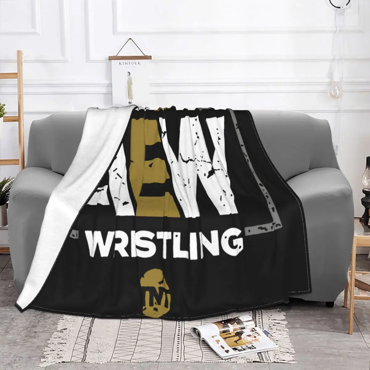 All Elite Wrestling Aew Tnt Tv Show 2019 Black Short Men Women Western Style Pride Throw Blanket