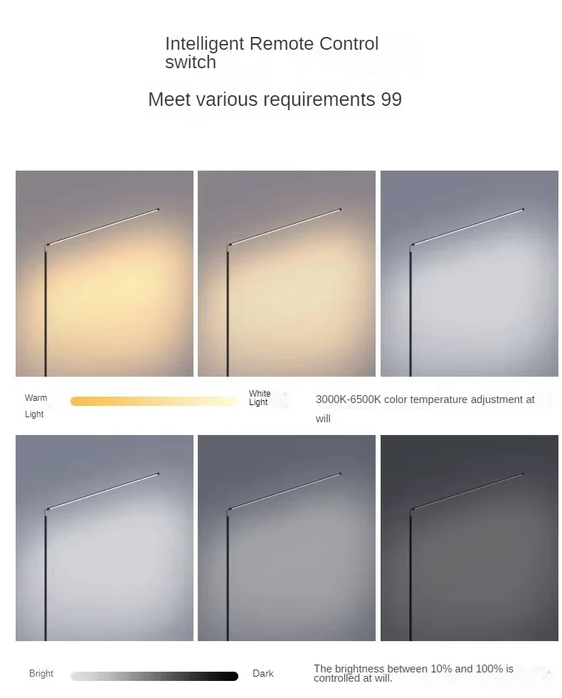 LED Floor Lamp For Reading And Eye Protection Super Bright Vertical Lamp Desk Lamp Study Specific Light Desk Lamp Bedside Light