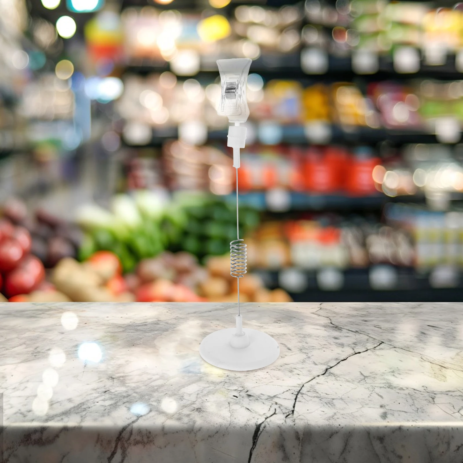 Porte-étiquette sur disque, 6 pièces, Clips de signe pour affichage pour étagères de magasin, affichage de carte de prix, ABS réutilisable, forte adhérence