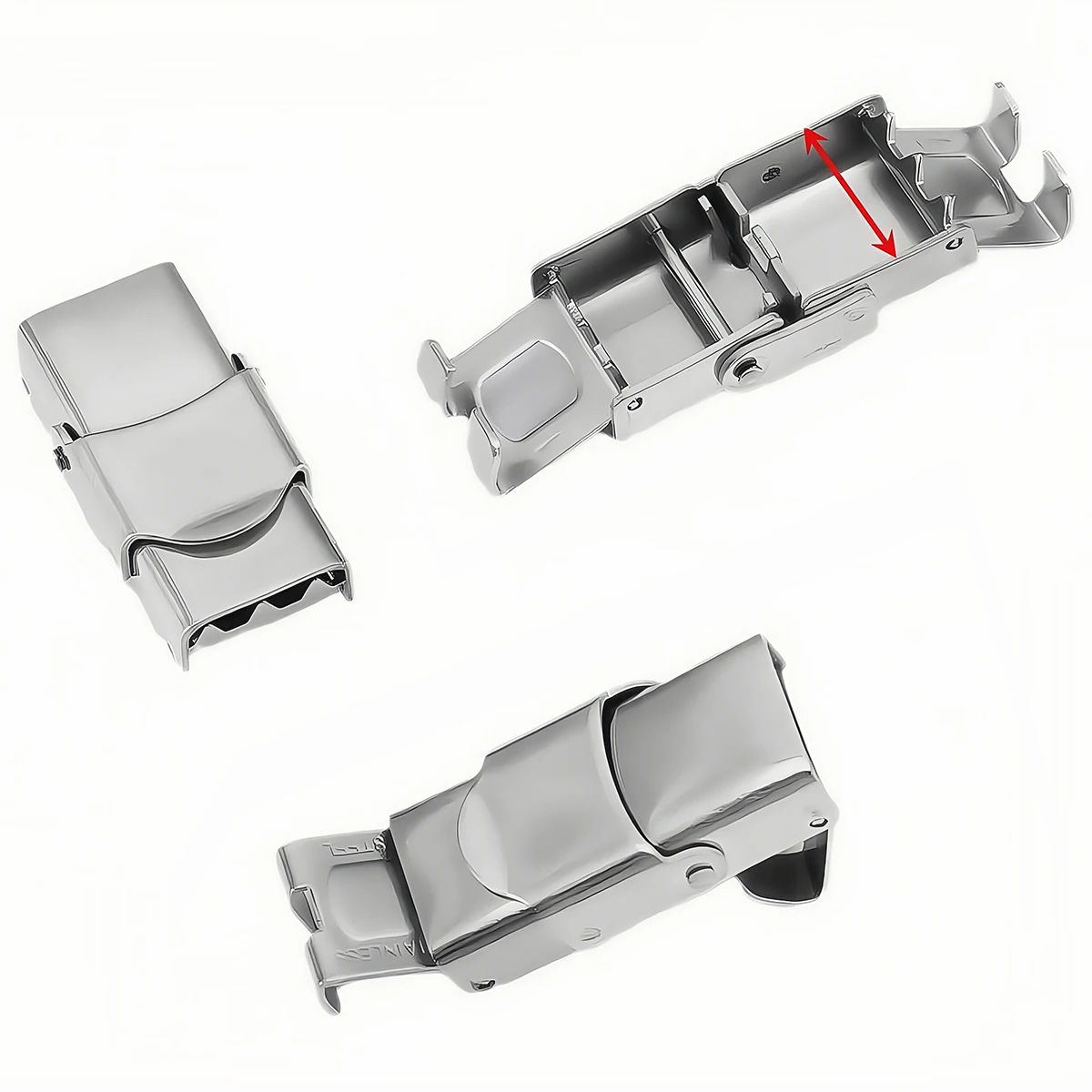 3pcs Stainless Steel Bracelet Clasp Crimp Jaw Hook Watch Band Connect Buckle for DIY Leather Silicone Bracelet Jewelry Making image 3