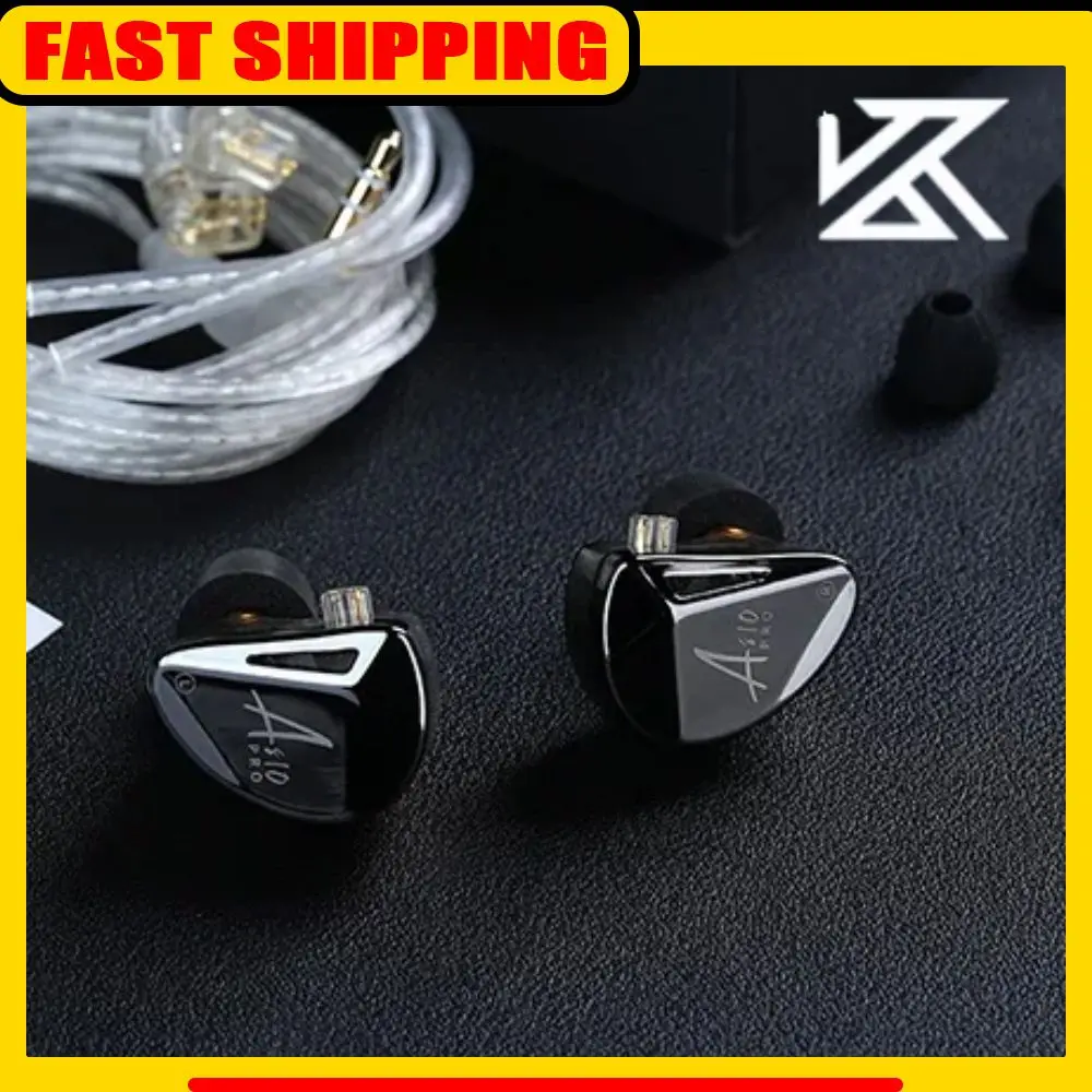 Наушники-вкладыши KZ AS10 PRO 10BA, 5-збалансированный арматурный привод, Hi-Fi монитор, наушники-вкладыши, музыкальные наушники DJ с посеребренным кабелем