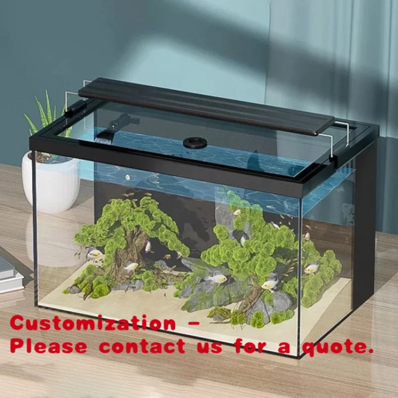

custom.Desktop Back Filtration Fish Size 6 to 30 Gallons Small Ecological Aquarium Fish With LED Light