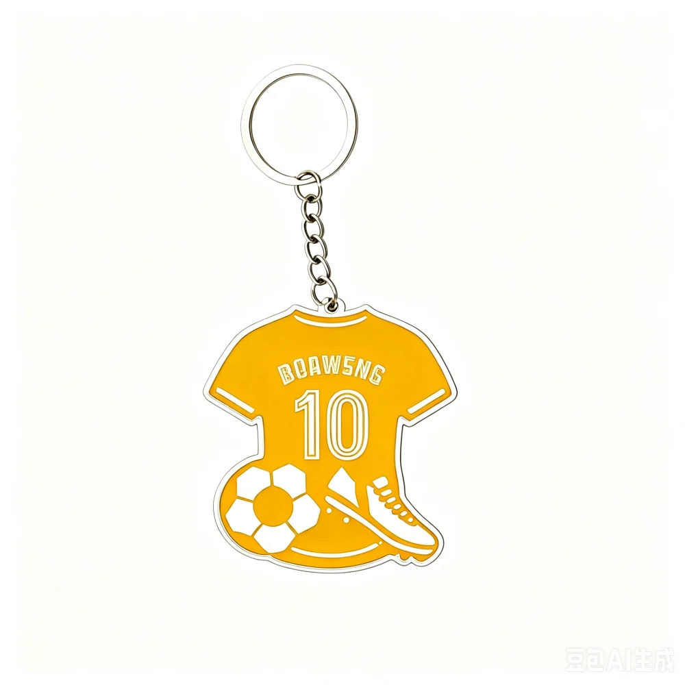2D Flat Custom Soccer Jersey Acrylic Keychain