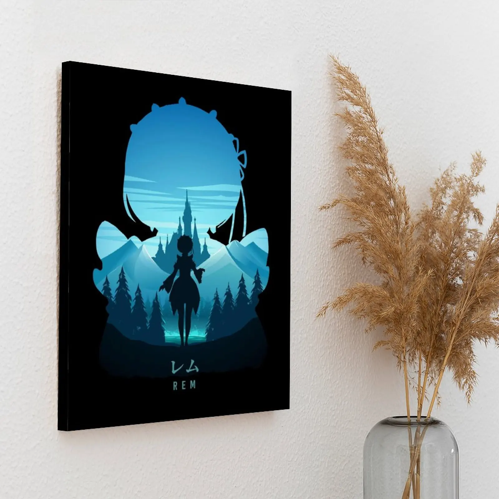 Rem Re Zero Canvas Painting Party Party Plates Cave Wall Cave Framed Wall Paintings - view 4