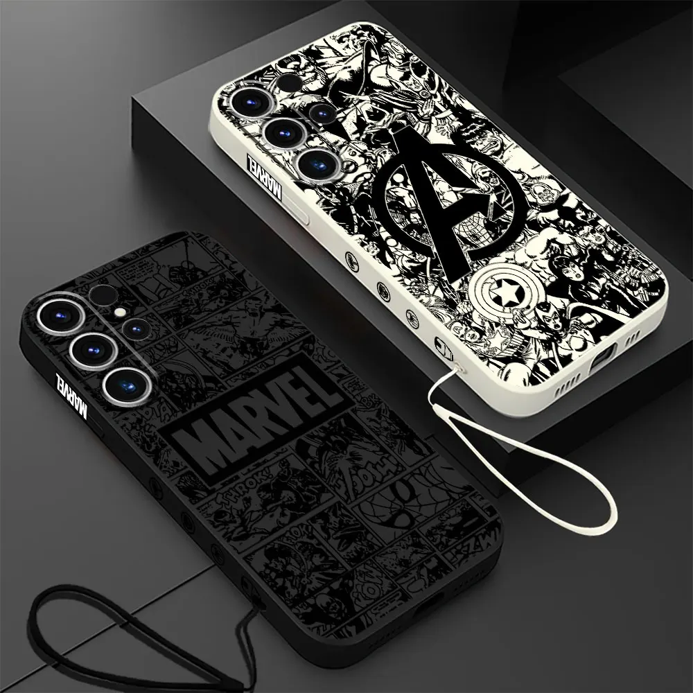 Marvel superhero logo Phone Case for Samsung Galaxy S23 Ultra 5G S20 FE Note 10 Plus Note 20 Ultra S10 S22 Cover