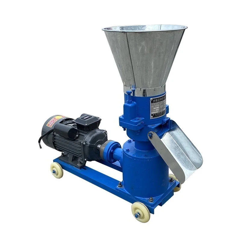 

Feed pellet machinery breeding cattle and sheep pig feed pelletizing machinery straw grass corn pelle small feed machine