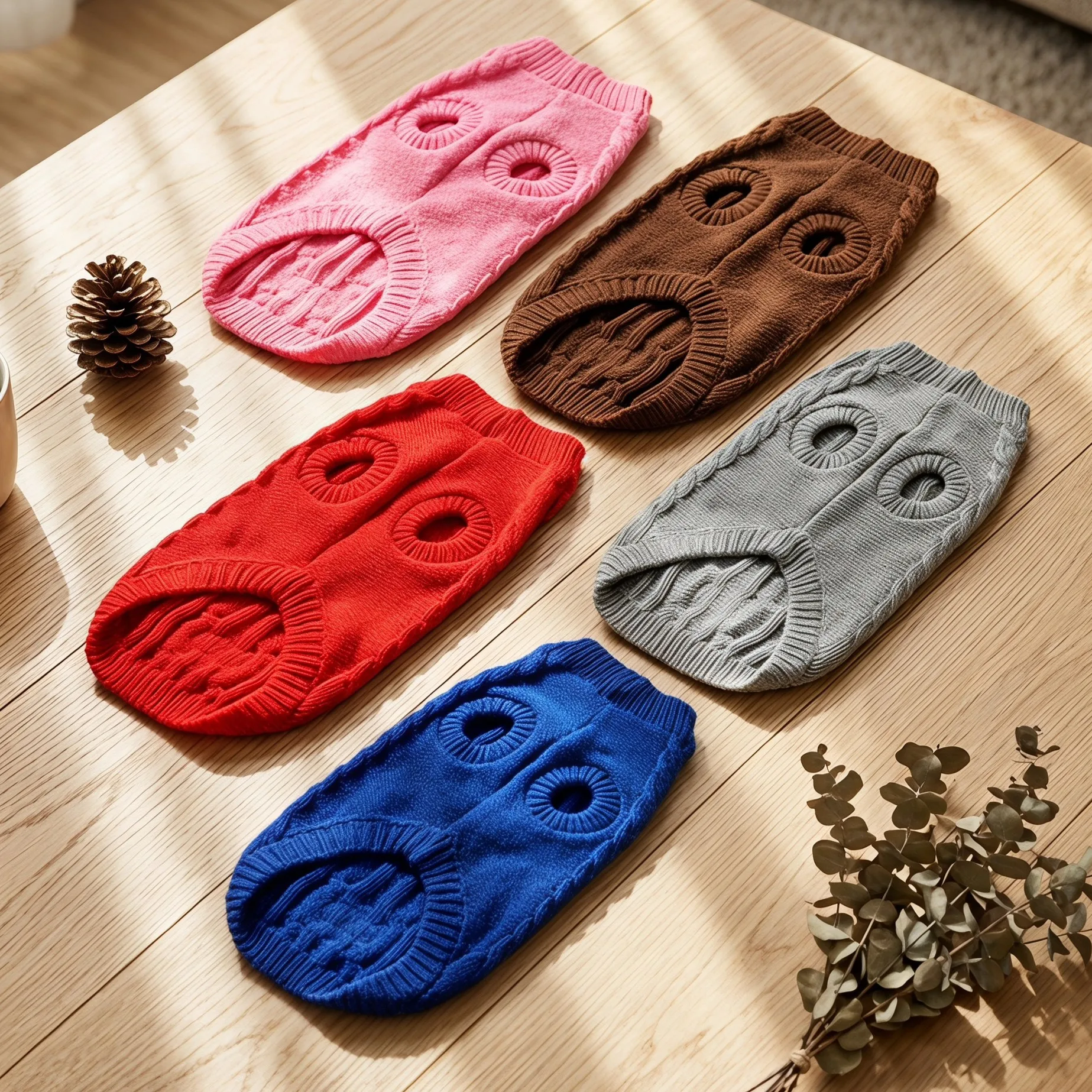 Hundepullover, gestrickte Weste für Haustiere, geflochtene Hundekleidung im Stil von „Fried Dough Twists“, warmer Mantel für Haustiere für Herbst und Winter, Kleidung für kleine Hunde. – Detail 2