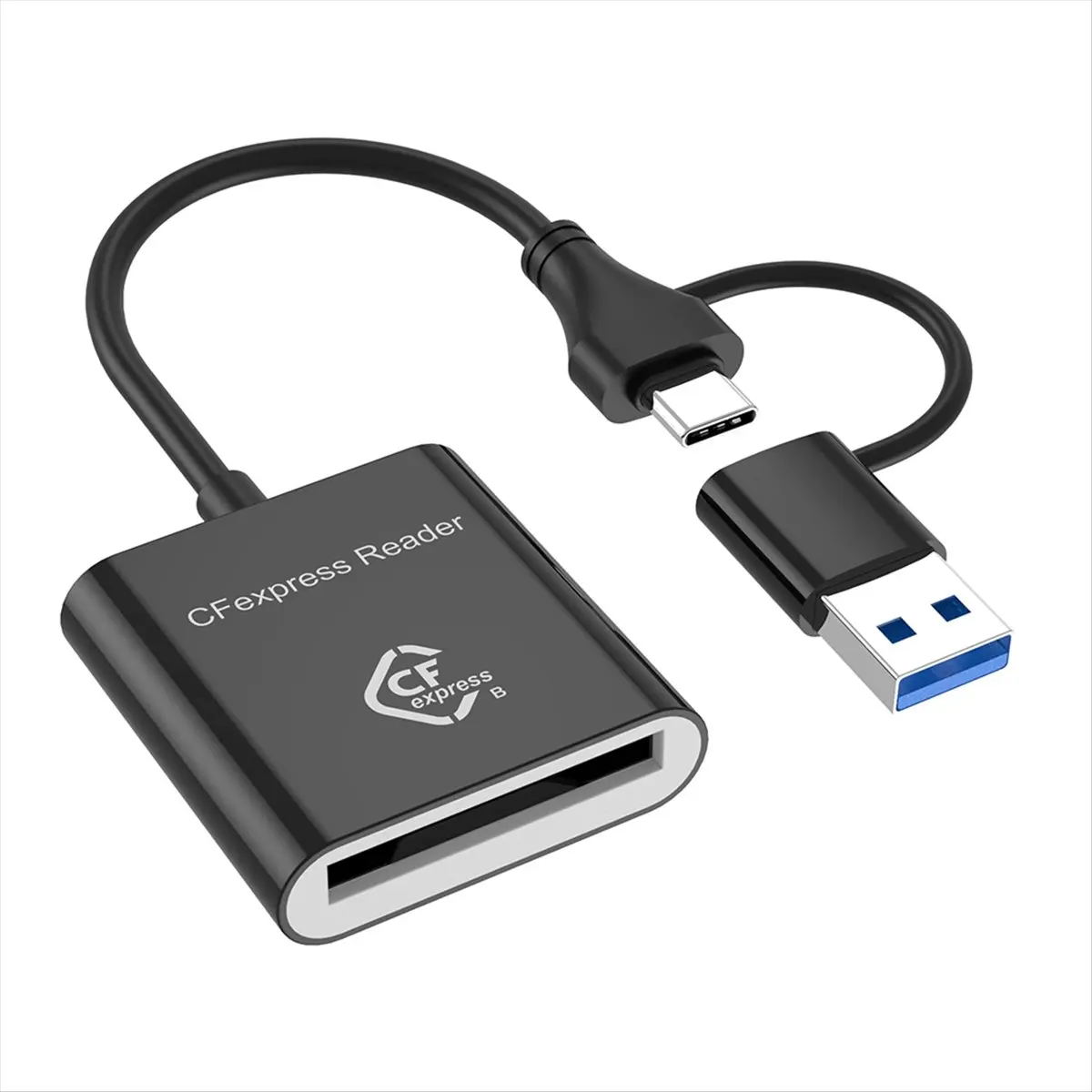 AT42 10Gbps CFexpress Type B Card Reader Writer USB3.2 Gen2 USB-C CFe Card Reader for Android Win XP/Vista/7/8/8.1/10/11 OS