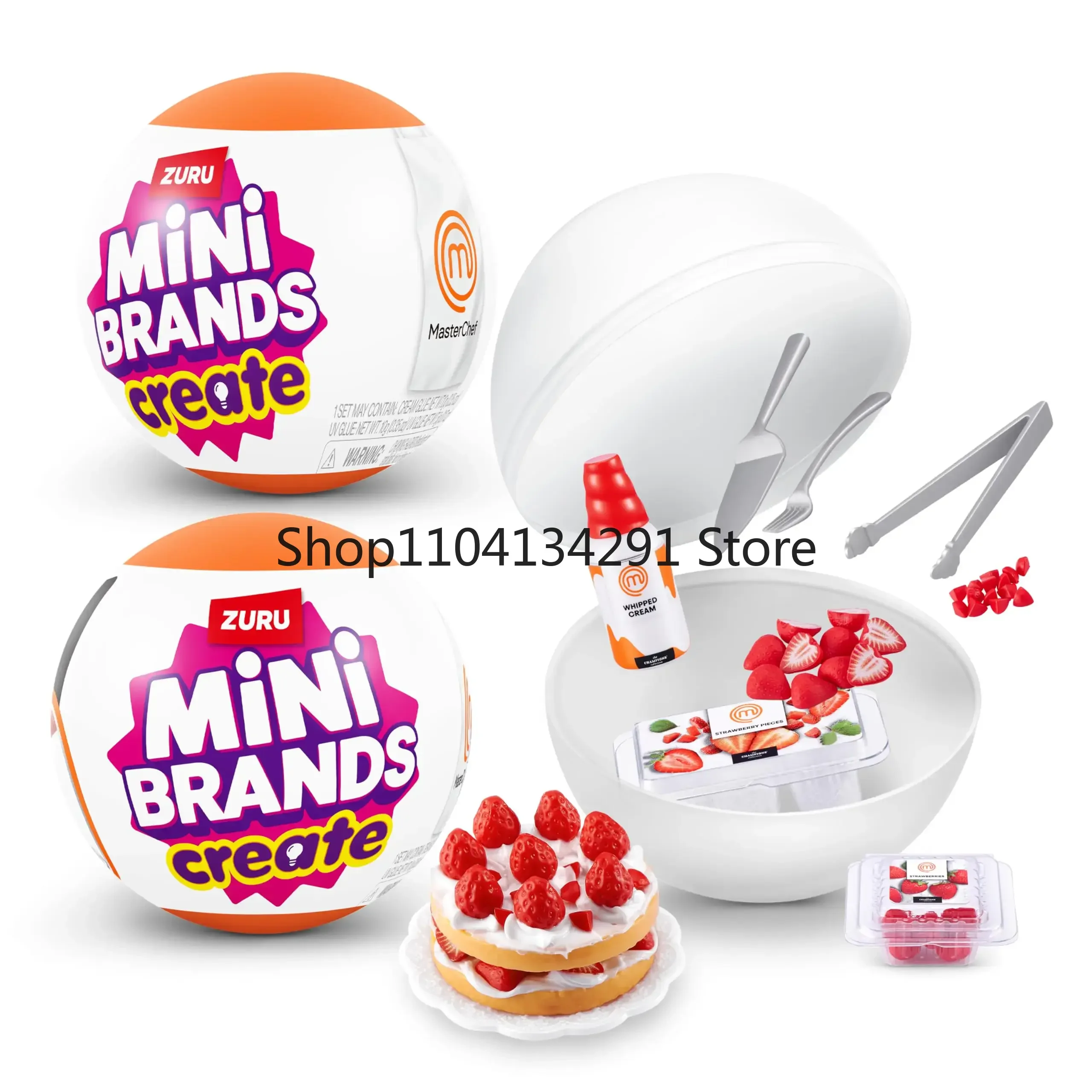 Mini marcas Zuru crear MasterChef serie 1 cápsula cocina simulación bola ciega Gourmet creaciones en miniatura juguetes coleccionables