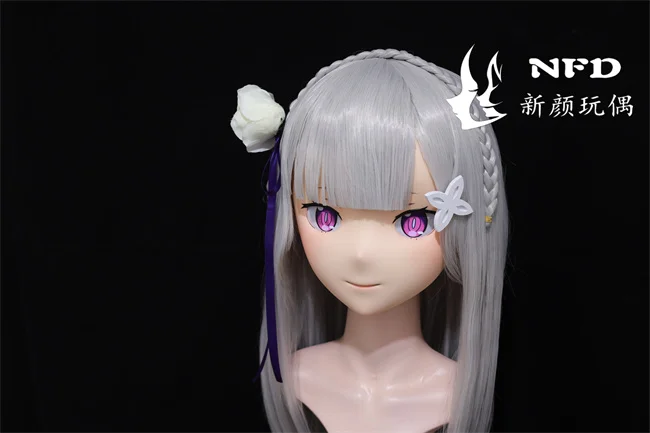 (NFD41——1)Customize Full Head With Lock Crossdress Doll  Female/Girl Japanese Anime Cartoon Character Kig Cosplay Kigurumi Mask