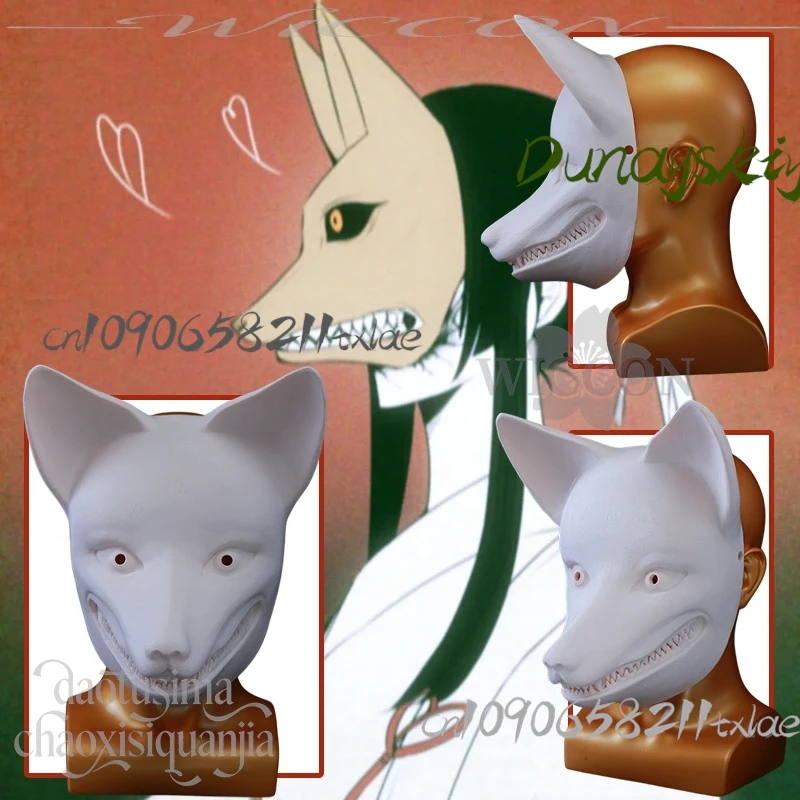 

Cos Store Аниме Игра Косплей Kotoyuki Fox Family Японский WITCH Страшный Разделенный Рот Лиса 3D Маска Полилактической Кислоты Реквизит Хэллоуин