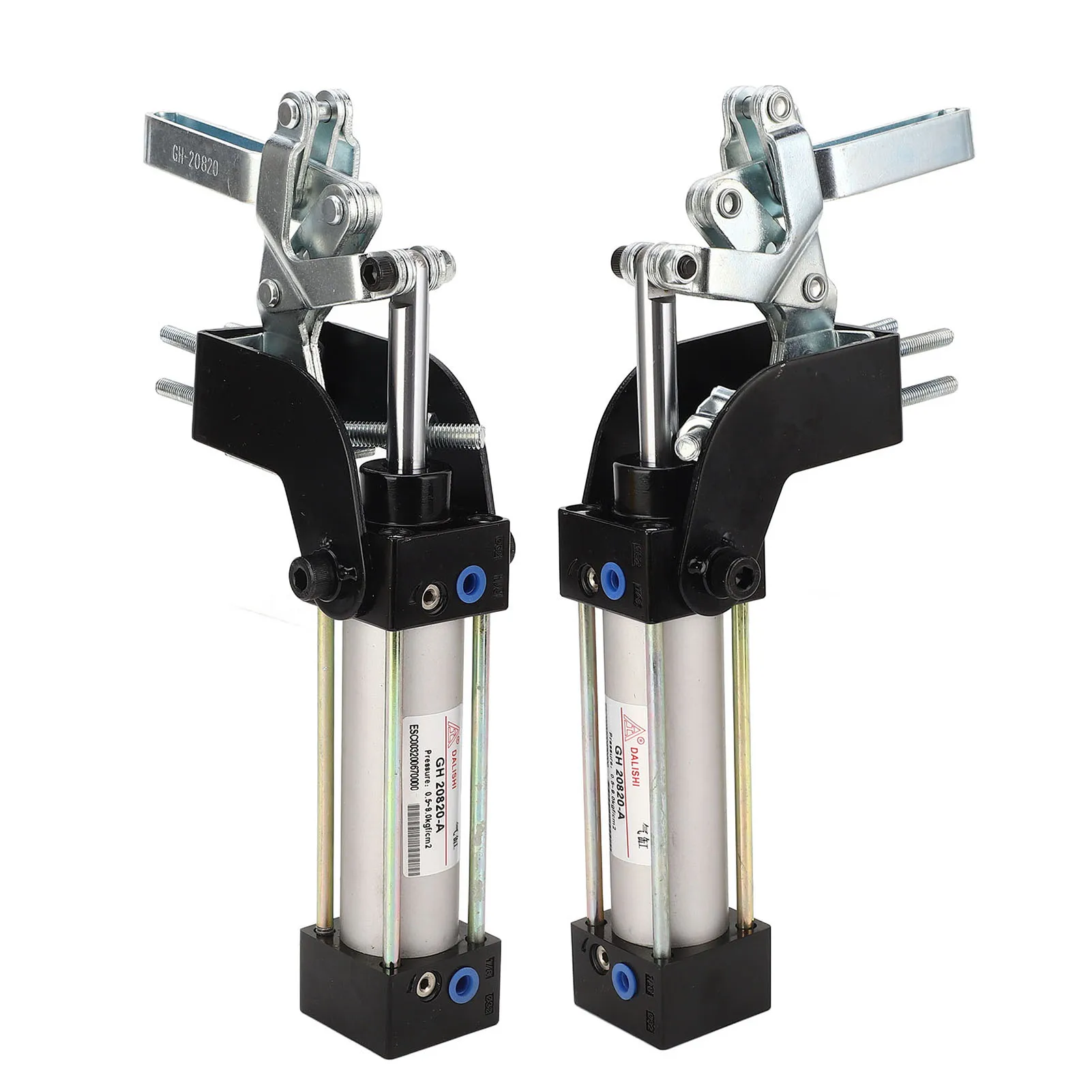 Pneumatic Hold Down Clamp 80 Degree Opening 100Kg Clamping Force G1/8In Hot Rolled Steel Plate Cylinder Pneumatic Fixture