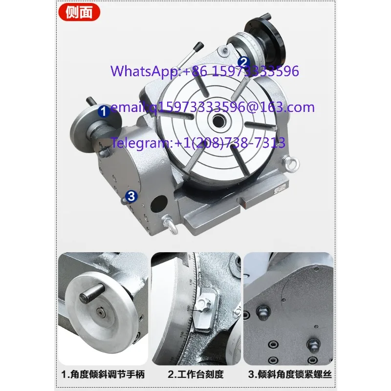 Universal Tilting Indexing Worktable Stable Rotating Positioning Disc Accurate Angle Adjustment Machining Auxiliary Fixture