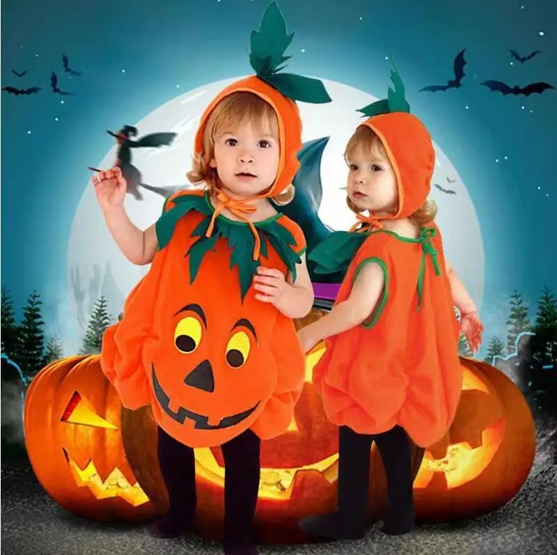 Pompoen Halloween Kerst Cosplay Kostuum Anime Cosplay Jongens Meisjes Baby Kostuums Nieuwjaar Cadeau Schattige Pompoen Baby Kostuums