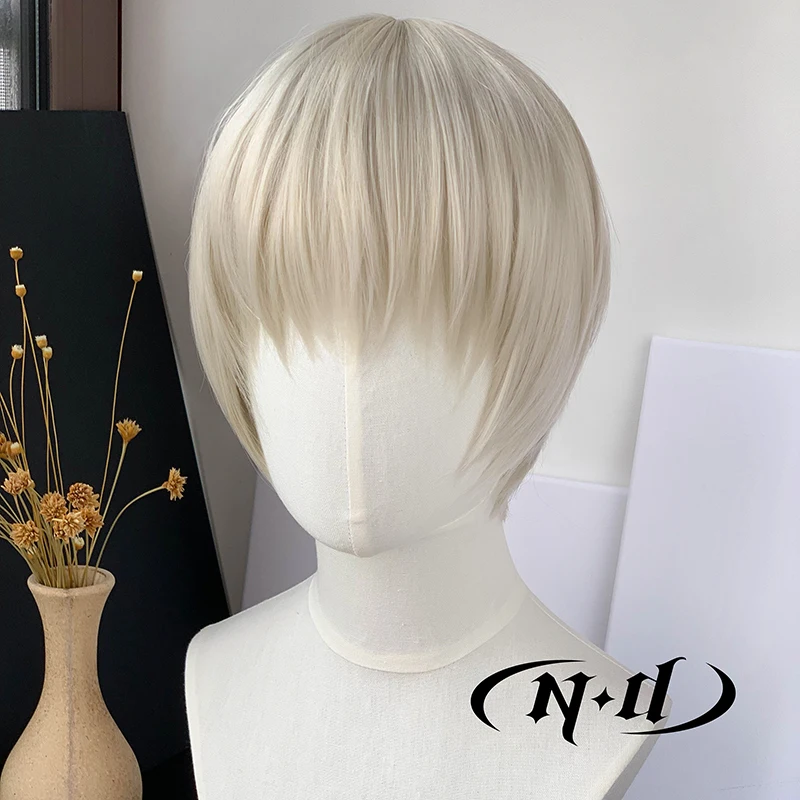 ND Toge Inumaki Parrucche Cosplay Parrucchino Jujutsu Kaisen Anime Parrucche Cosplay per Comic Con Coser Costume Party Resistente al calore