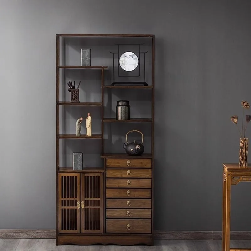 Multi-layer tea rack, tea cabinet, shelf cabinet, Duobao Pavilion storage, storage display cabinet, Bogu rack, floor-to-ceiling