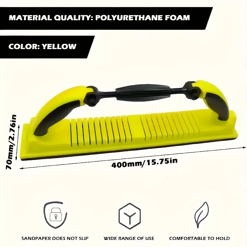 1pc Adjustable Rotary Handle Sander - Multi-Functional Sanding Block for Walls, Metal, Wood, Drywall & Car Body