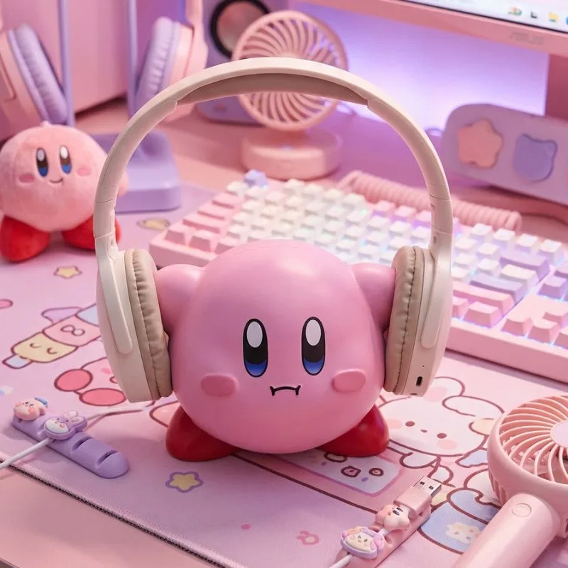 New Kirby Earphone Storage Headband Holder Cute Cartoon Creativity Desktop Ornament E-sports Earphones Display Stand Gifts view 2