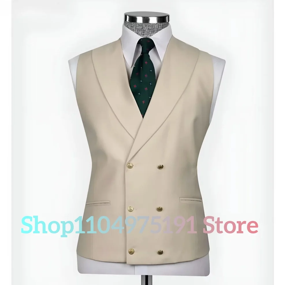 Men's Classic Tuxedo Suit, 3 pieces Blazer Vest And Pants set, Fitted Jacket, One Button, Shawl, Lapel, Wedding Prom Suits