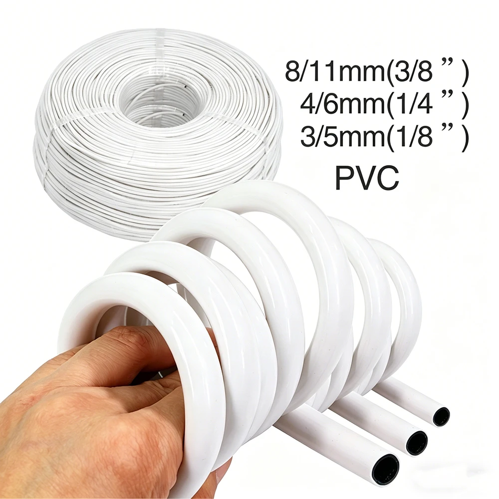 

10-80M 3/5mm 4/6mm 8/11mm Garden PVC Hose 1/8" 1/4" 3/8" Greenhouse Drip Irrigation Pipe UV Protection Anti-Moss Watering Tubing