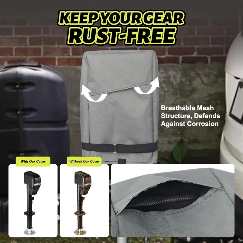 Universal External Protective Shell For RV Electric Tongue Jack Waterproof Dustproof Cover Camper Trailer Replacement Accessory