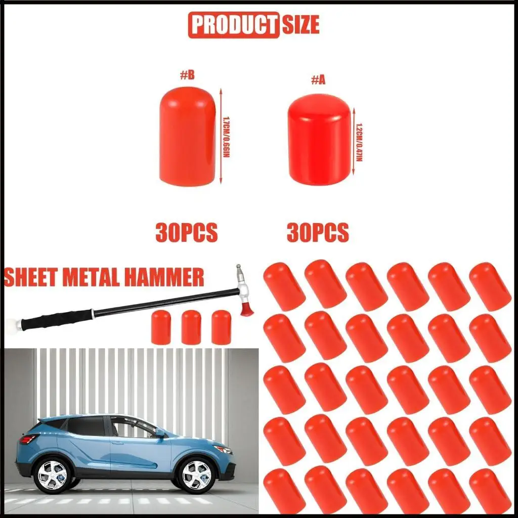 

Dent Repair Hails Puller Tips Universally Fitment Rubber Tips for Paint Dent Removal Tools Car Dent Repair