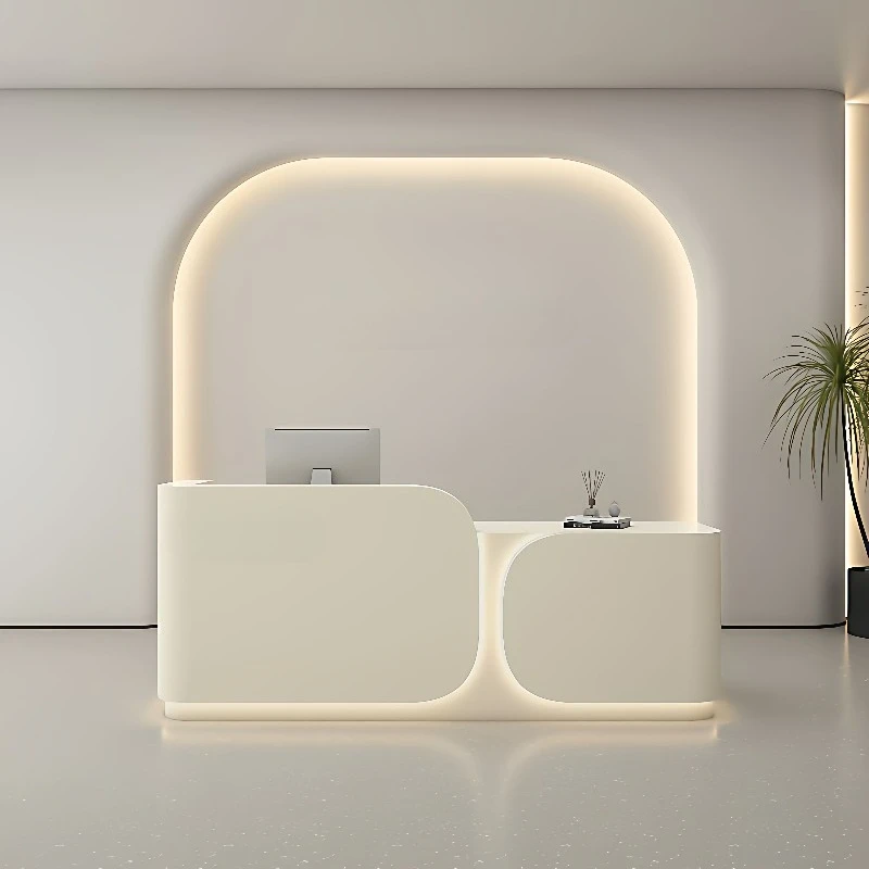 Luxury Clothing Store Reception Desk Beauty Institute Reception Desk Cashier Counter Front Mostrador De Tienda Beauty Furniture