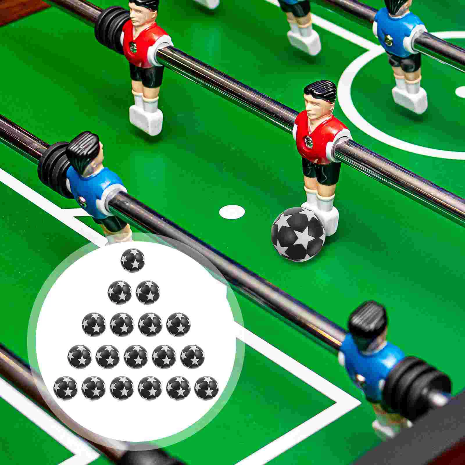 18 Pcs Table Football Mini Footballs Accessory Star Pattern Foosball Replacement