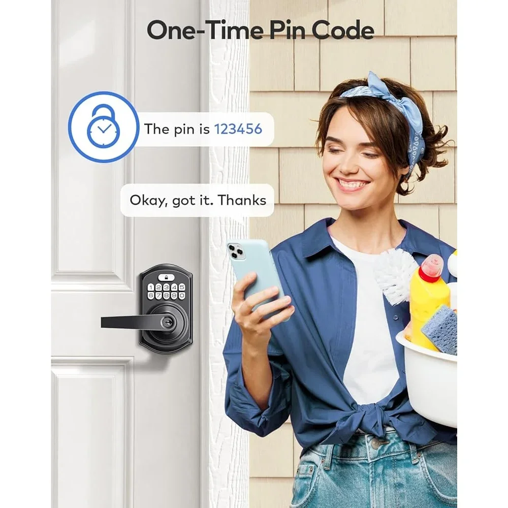 Keyless Entry Door Lock Electronic Deadbolt Keypad with Anti-Peeping Auto Lock Passage Mode 20 User Codes Weather Resistant