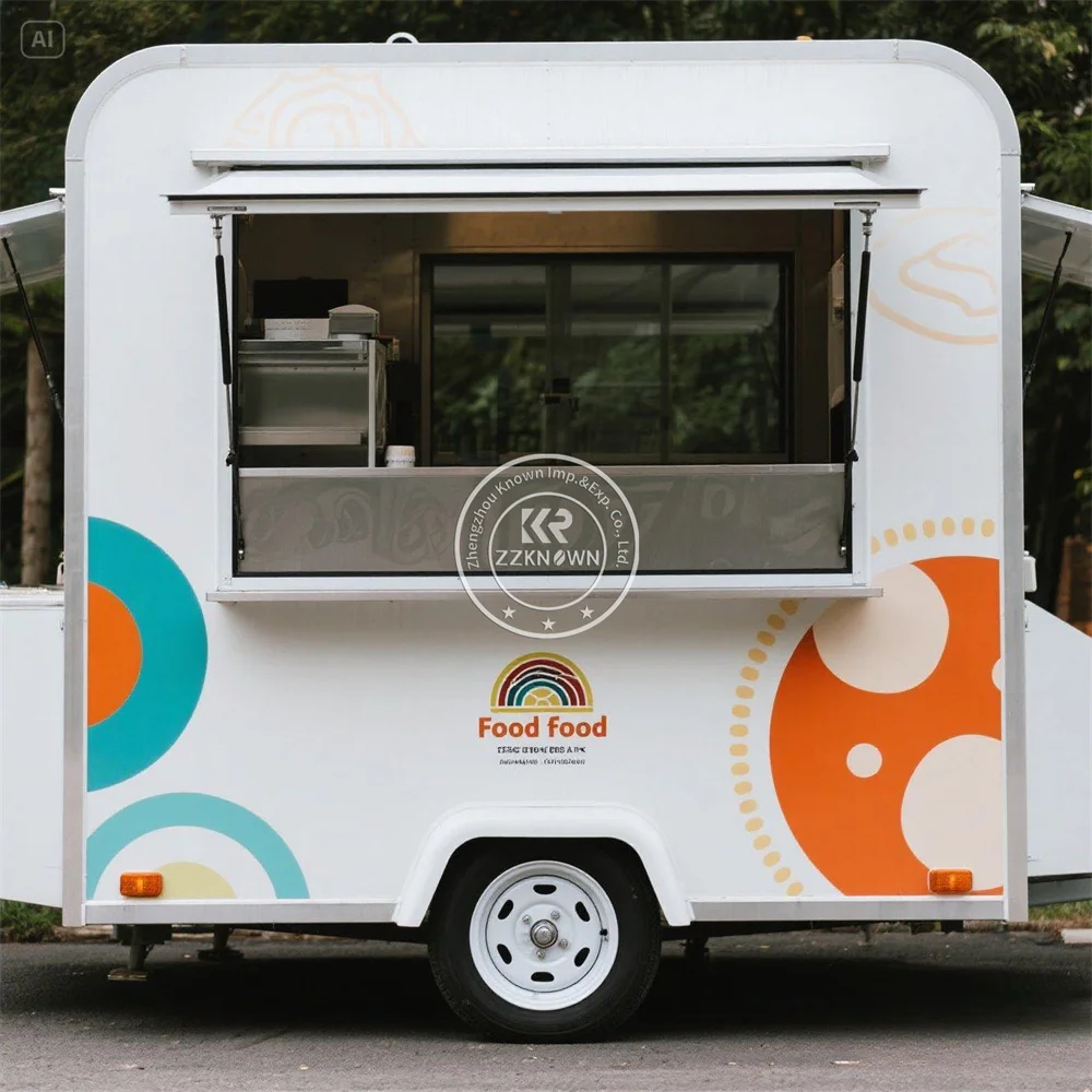 

Концессионный прицеп для быстрого питания, кофейня, ресторан, барбекю, хот-дог, тележка для мороженого, мобильный грузовик для еды с полным кухонным оборудованием