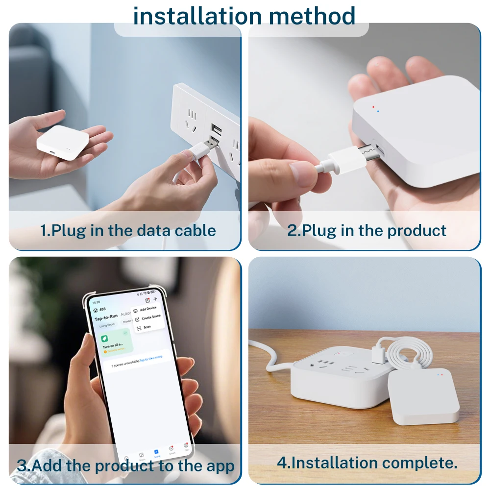 Tuya Zigbee Wireless Hub Bluetooth-Kompatibel Gateway Für Smart Home Automation Über Smart Life APP Funktioniert mit Google Home Alexa