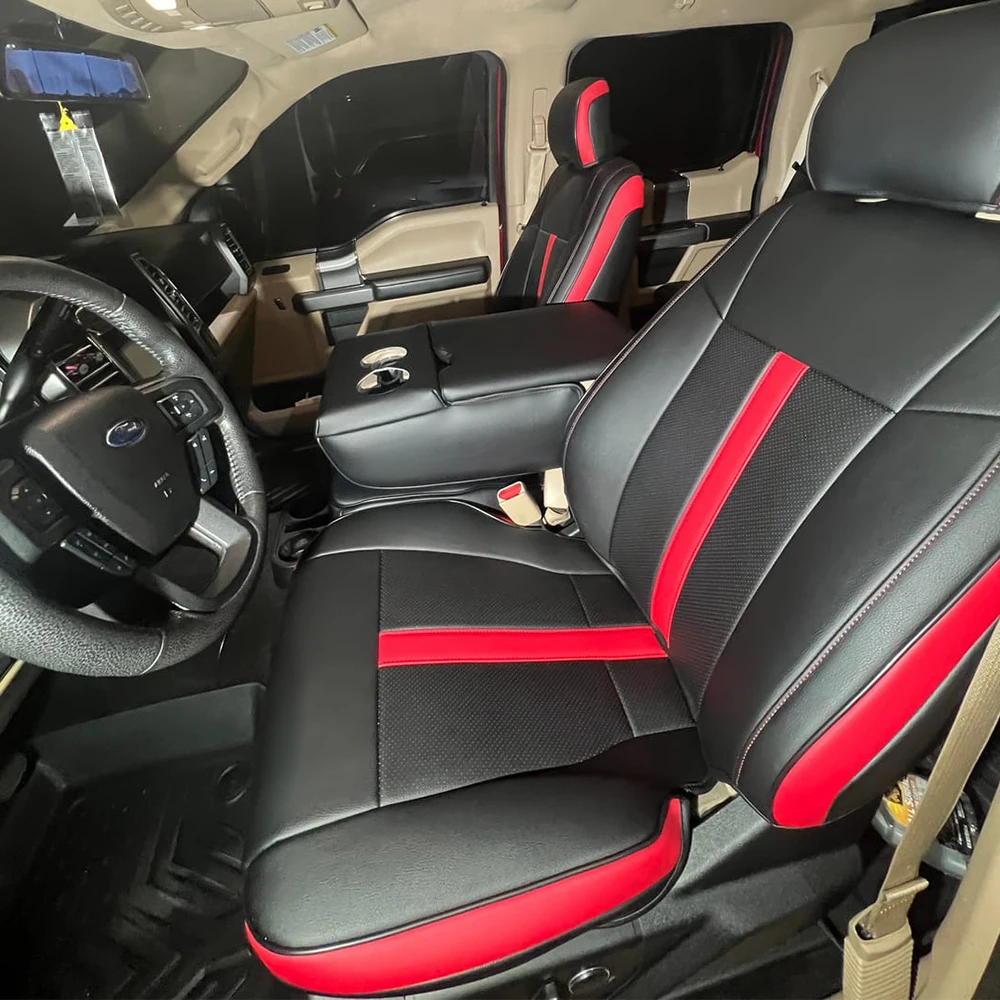 

Custom Fit for 2009-2023 Ford F-150 F-250 F-350 F150 F250 F350 Car Accessories Seat Covers 3 Seats 5 Seats Leather Pickup Truck