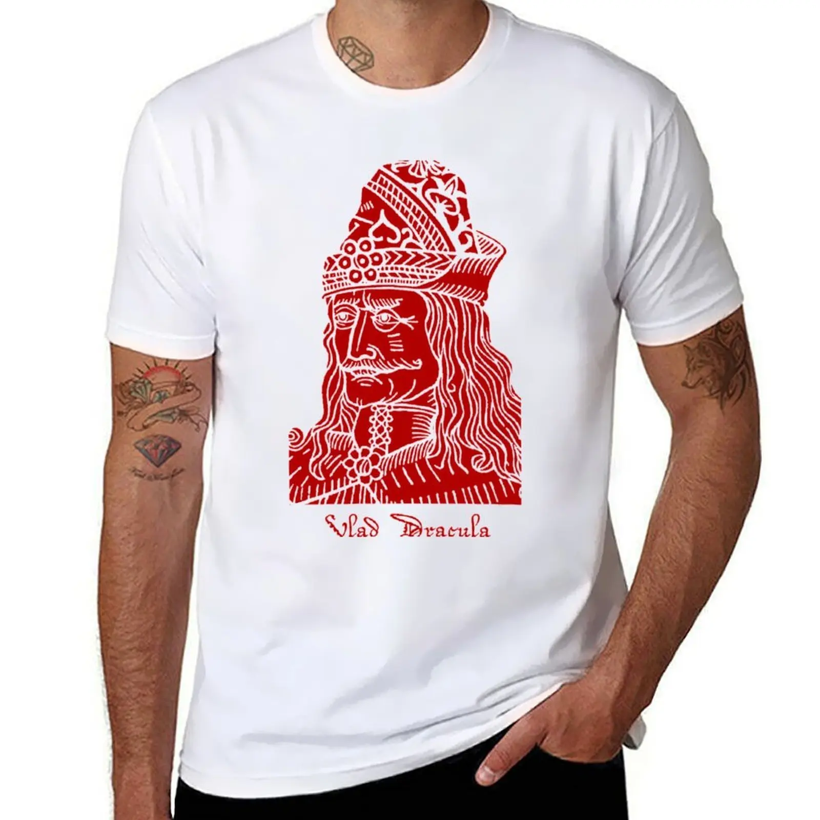 

Vlad Dracula Tepes The Impaler Vampire T-Shirt mens graphic t shirts anime t shirts oversize T-Shirt