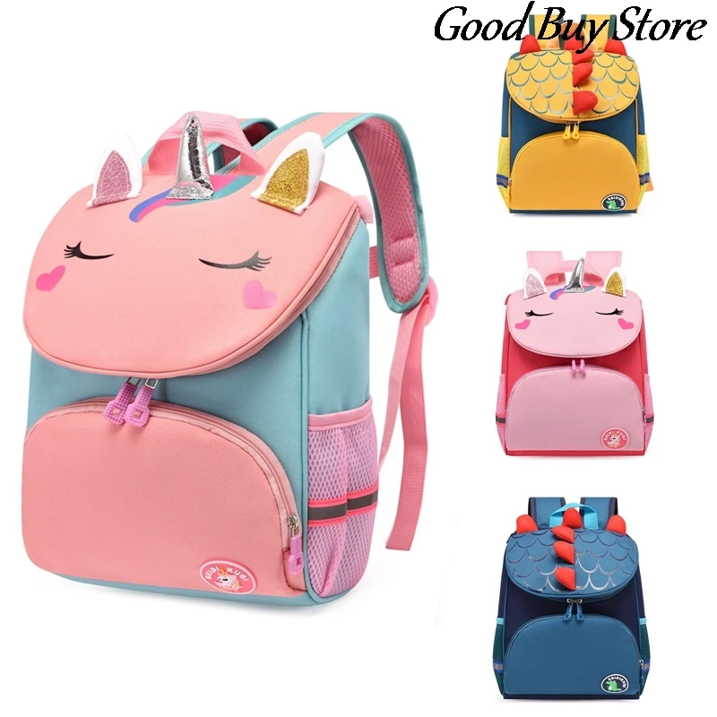 Mochila escolar de unicornio para niños, morral escolar de animales, bonito, 2022